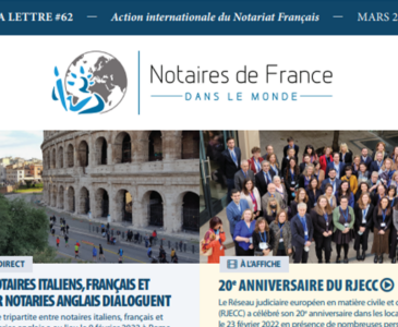 La lettre des notaires de France dans le monde / Mars 2022
