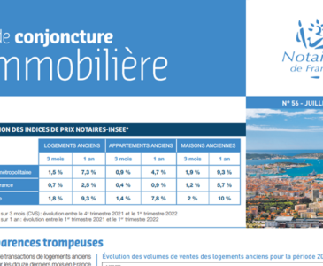 Conjoncture immobilière 2022 : Note n°56 / juillet