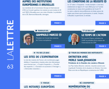 La lettre des notaires de France dans le monde / Mai 2022