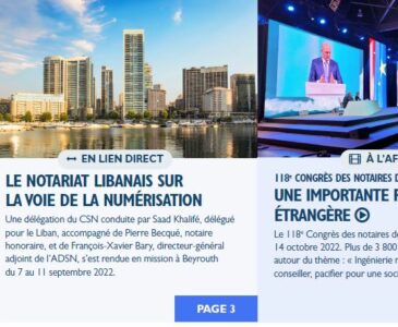 La lettre des notaires de France dans le monde n°66 / Novembre 2022
