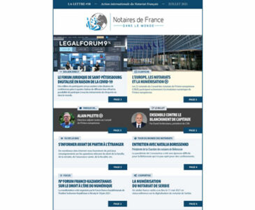 La lettre des notaires de France dans le monde / Juillet 2021