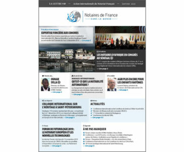 La lettre des notaires de France dans le monde / Janvier 2020