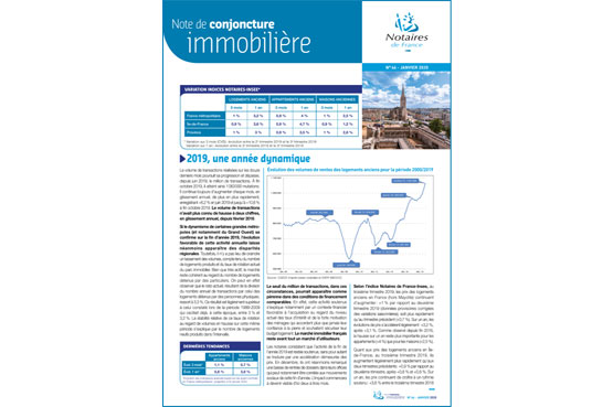 Note de conjoncture immobilière n°46 / Janvier 2020