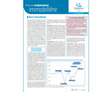 Note de conjoncture immobilière n°47 / Avril 2020
