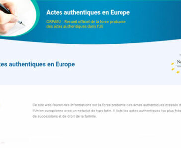 Lancement du site "Actes authentiques en Europe"